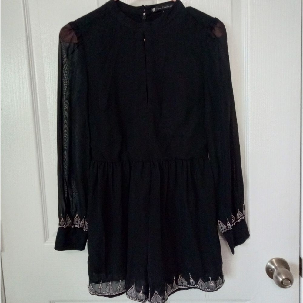 Anthropologie House Of Harlow 1960 Women's Hendrix Romper Black Size Small - Picture 2 of 11